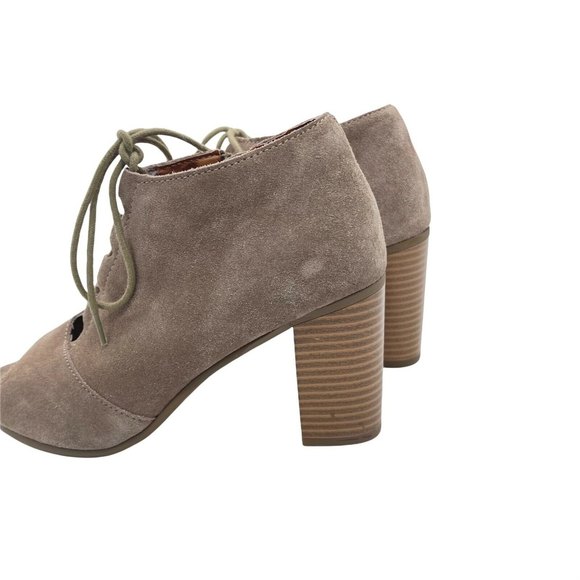 Susina Booties Womens 7.5 Suede Lace Ankle Boot Rodeo Coastal Cowgirl Western - Picture 3 of 12